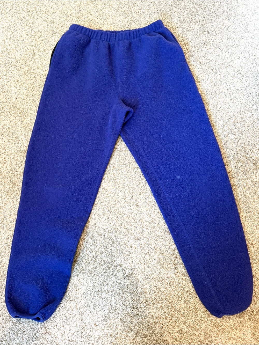 VTG Columbia Made in USA Purple Fleece Cozy Pants w Pockets. SZ XL. Ski. Lounge